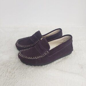 Primigi Plum Suede Driving Loafers Kids Size 26